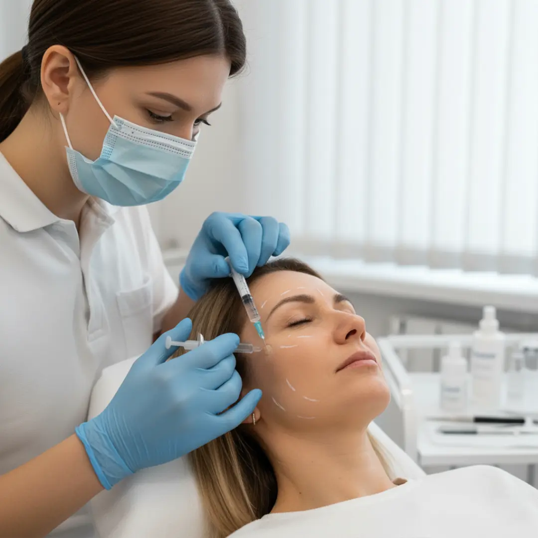 Provider administering a dermal filler injection to a client at Arizona MedLaser in Glendale