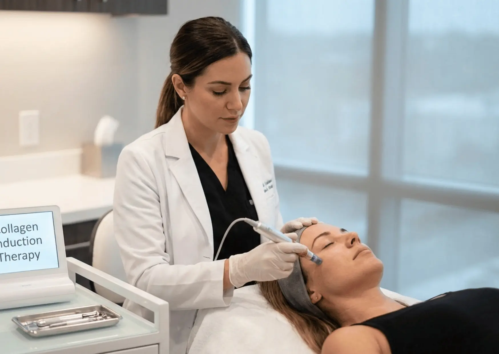 Collagen induction therapy (microneedling) treatment at Arizona Medlaser
