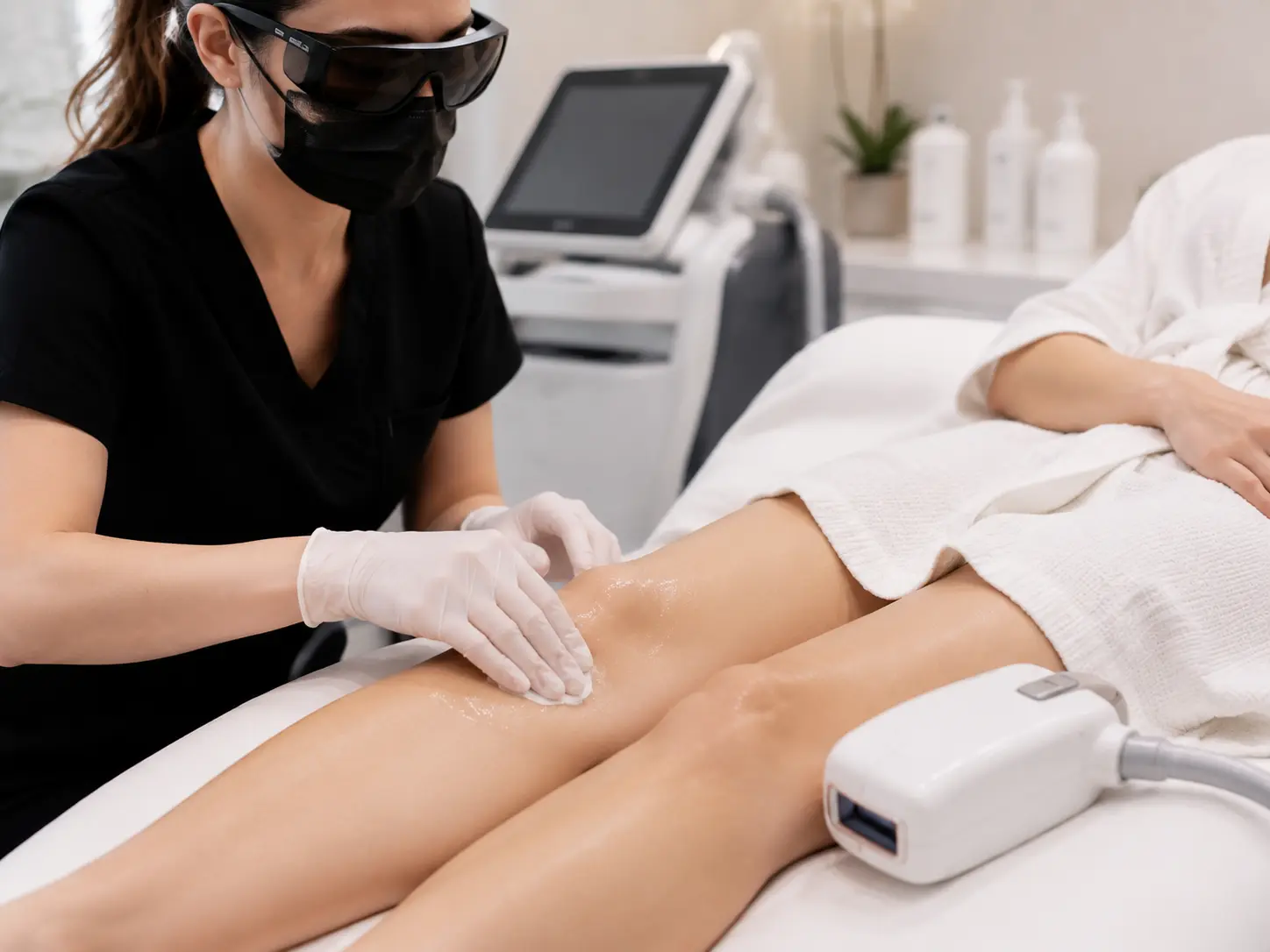 Laser hair removal treatment for sensitive skin care