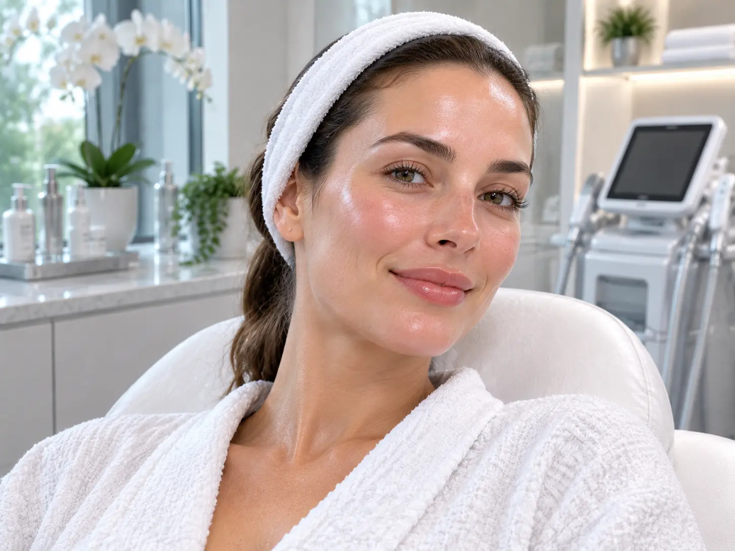 PRP facial therapy results showing healthy glowing skin