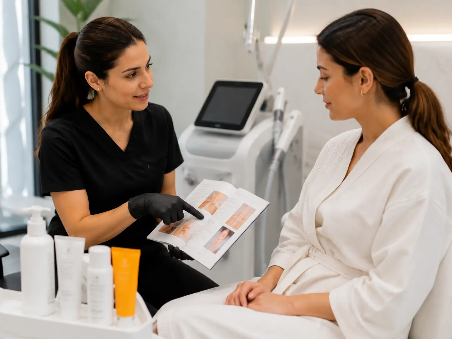 Laser hair removal aftercare consultation at Arizona Medlaser