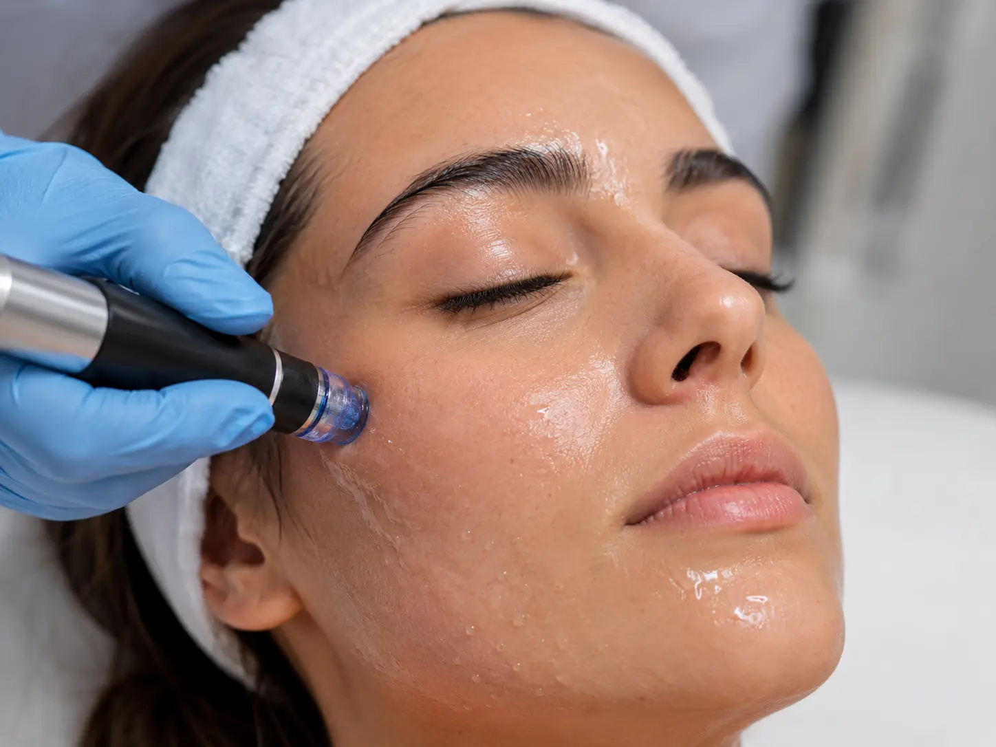 Hydro Glow Facial treatment in progress
